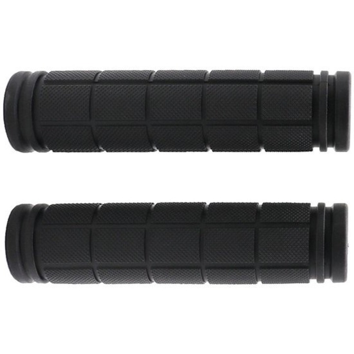 Kerékpár markolatok 22mm, puha gumi, csúszásmentes, ergonomikus, fekete