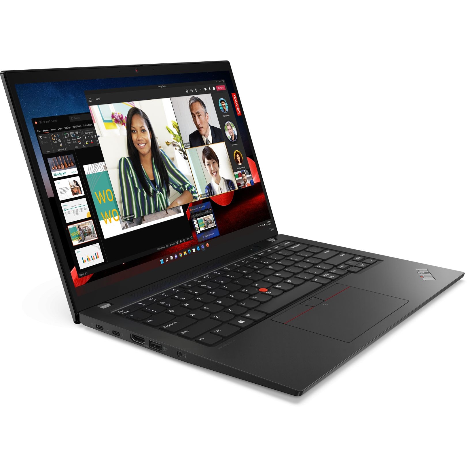 Laptop Lenovo ThinkPad T14s Gen 4 (Intel), 14" WUXGA IPS Touch Screen, Intel Core i7-1365U 10-core, 32 GB DDR5, 2TB SSD m2 PCIe, Intel Iris Xe Graphics, Windows 10 Pro, Carbon Aluminium Case 1.25 kg Black