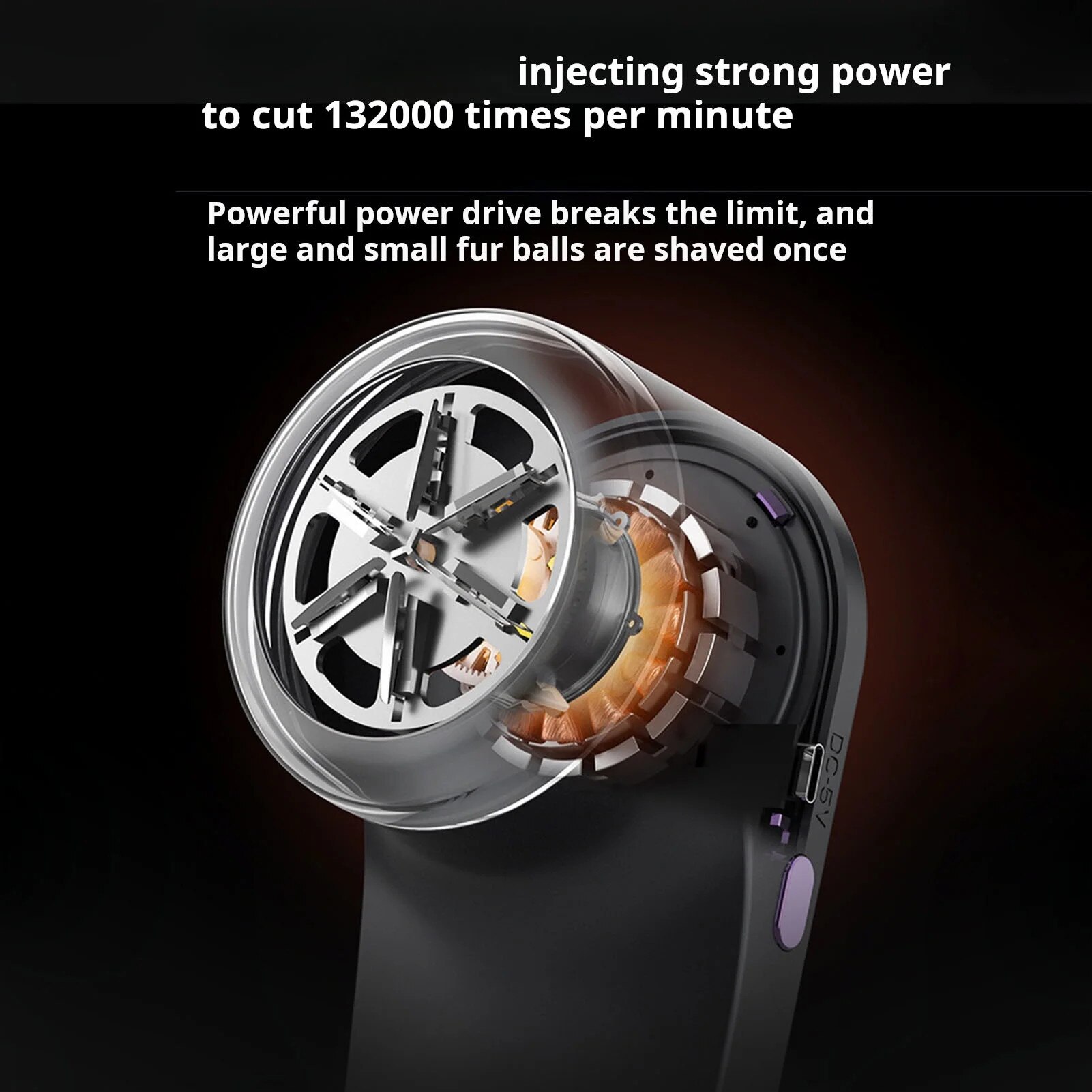 Aparat electric pentru indepartat scame, 6 lame inox, cap flotant