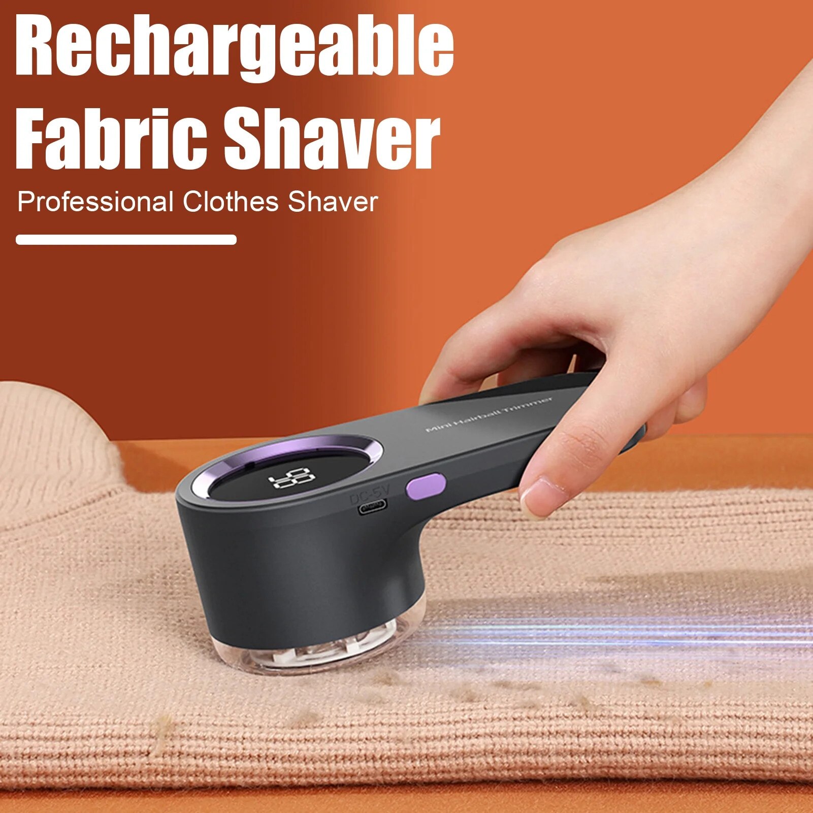 Aparat electric pentru indepartat scame, 6 lame inox, cap flotant