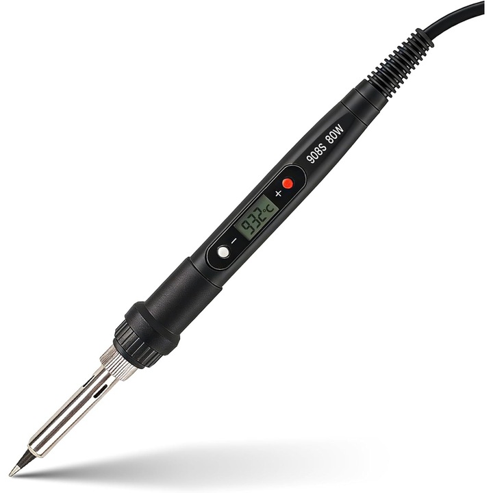 Állítható hőmérsékletű LCD műszer 3D nyomtatáshoz, fekete, 80W, 220V, 180-520°C