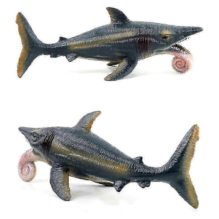 Megalodon cápa figura, fehér, PVC, 3 méretben kapható