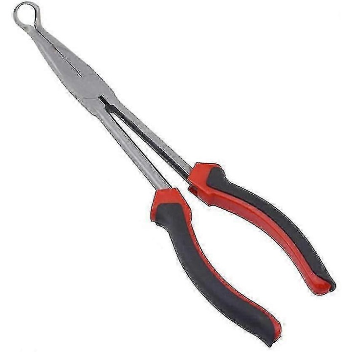 Gyújtógyertya kábel fogó, 28cm, fekete piros ezüst, 1 darabos készlet