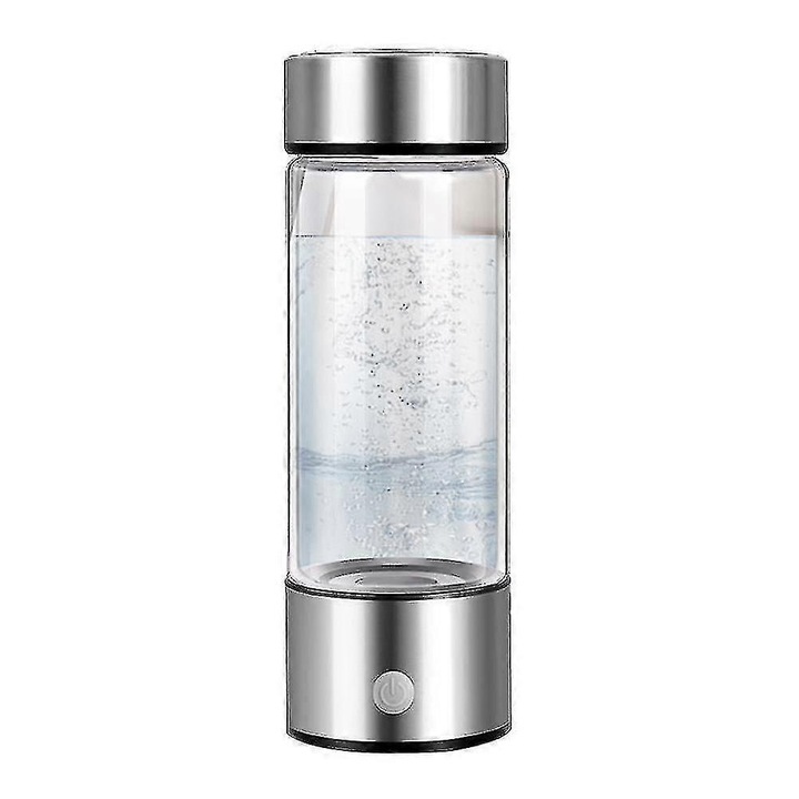 Ionizator apa portabil 60cl argintiu transparent 7.5x7.5x22cm