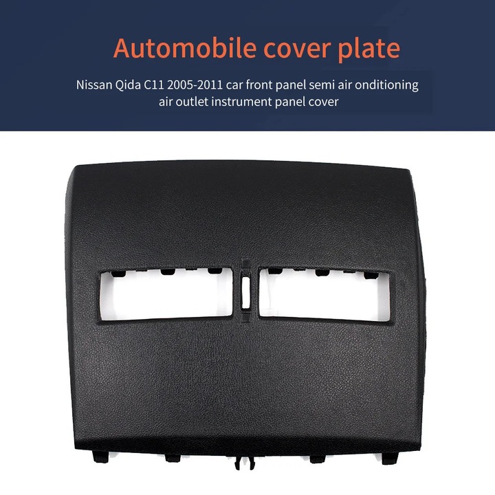 Capac ventilatie aer conditionat, negru, 372x330x50mm, pentru Nissan Tiida 2005-2011
