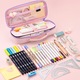Penar cu unicorn, multicolor, 23x9.5x4.5cm, compartimentat, portabil