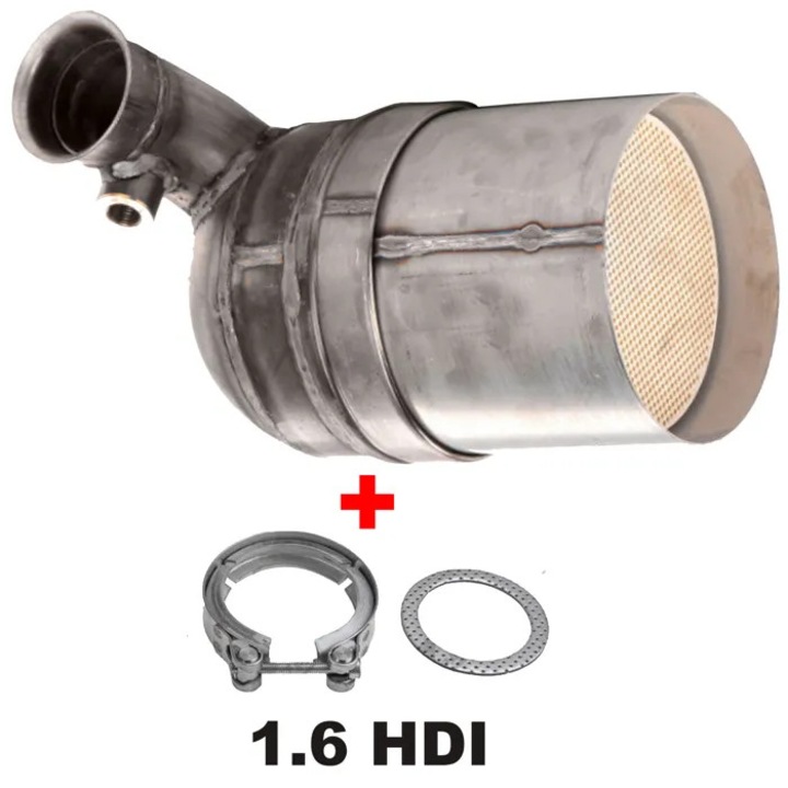Részecskeszűrő 1.6 HDi, kordierit, 290mm, szerelőkészlet
