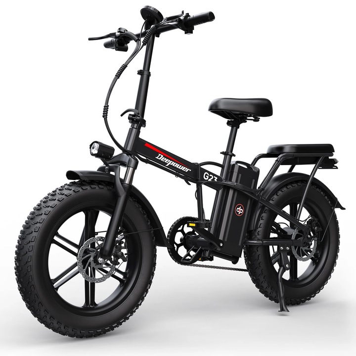 G23 elektromos kerékpár, e-bike ételszállításhoz, 48V 35Ah akkumulátor, 1500W motor, 50 cm-es kerekek, 31–60 km hatótáv, összecsukható kétüléses