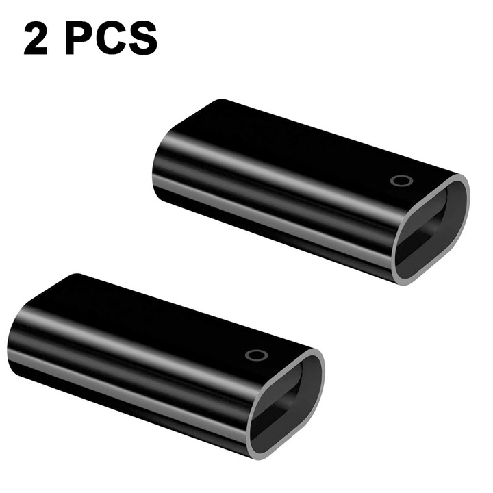 Adaptor incarcare Apple Pencil, set 2 buc, negru, 1x0.5x2cm