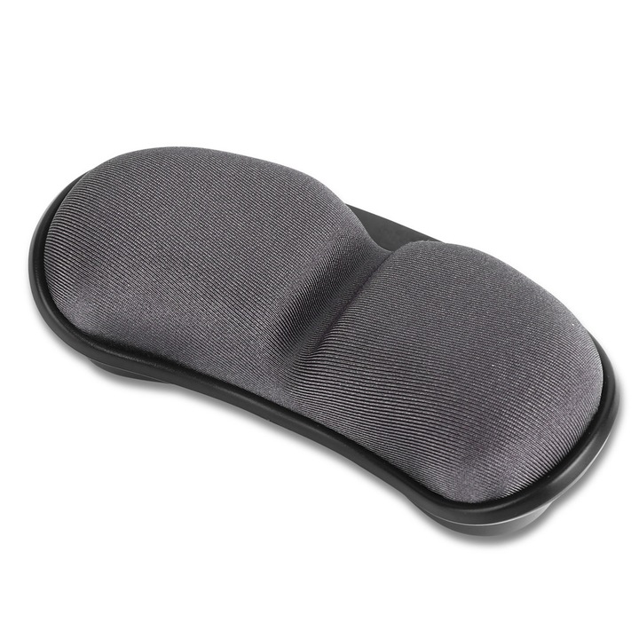 Ergonomikus csuklótámasz, memóriahab, fekete-szürke-kék, 128x70x33mm