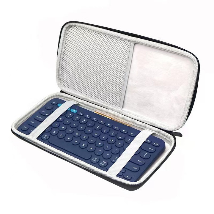 Husa tastatura rezistenta apa si soc, negru, 29.5x14x3cm