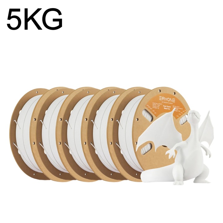 Филамент PLA за 3D принтер, Hyper Speed Mat, ролка 5 кг, диаметър 1,75 мм ±0,03 мм, за FDM 3D принтери, бял
