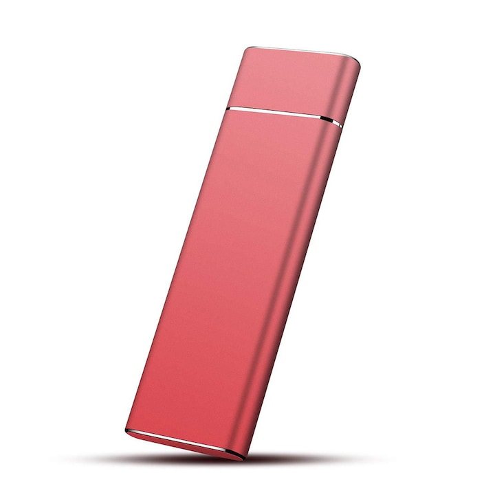 Külső merevlemez 1TB 2TB alumínium fém piros fekete ezüst 106x32x9.5mm