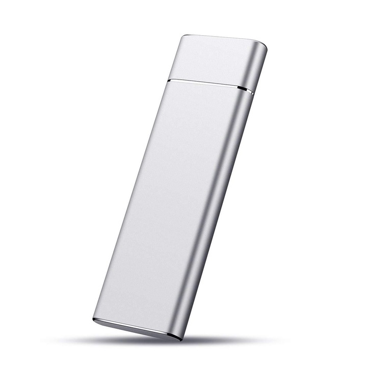 Hard disk extern 1TB 2TB aluminiu metal rosu negru argintiu 106x32x9.5mm