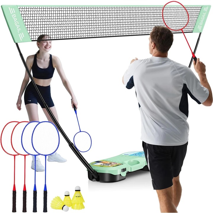 Hordozható sport háló, tollaslabda háló edzéshez, összecsukható keret, nylon, teniszhez, pickleballhoz, futballhoz, röplabdához, beltéri és kültéri használatra
