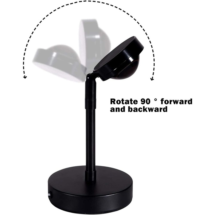 Lampadar LED modern, proiectie colorata, rotativ, incarcare USB, 30x150cm