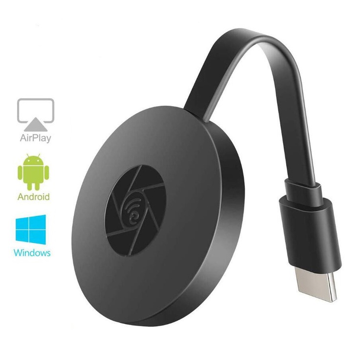 Dongle WiFi TV kijelző, fekete, 5.8x1cm