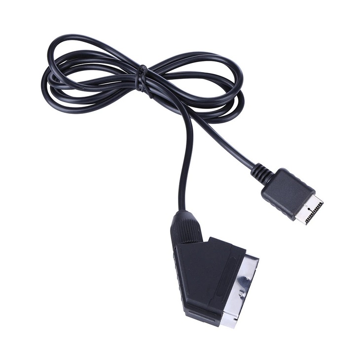RGB Scart kábel 1.8m PlayStation PS1 PS2 PS3 konzolhoz, 5 darabos szett