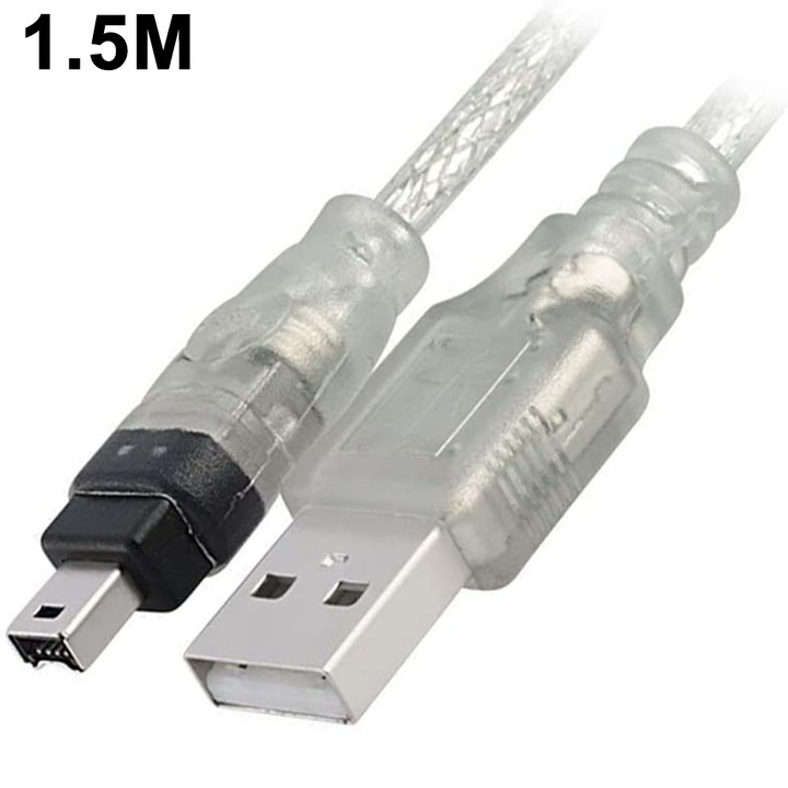 Cablu USB la IEEE1394, 1.5m, alb, plastic