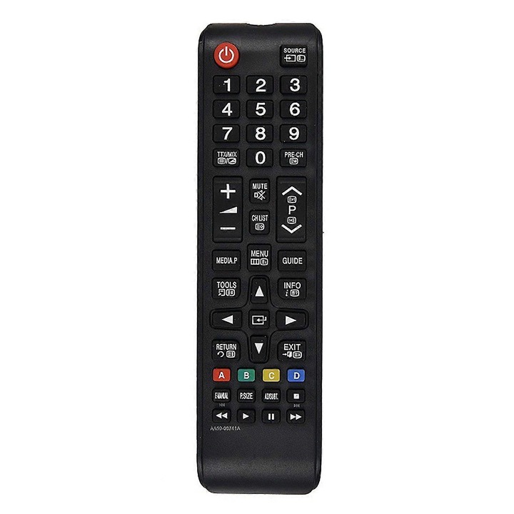 Univerzális TV távirányító, fekete, 17.5x5.5x3cm