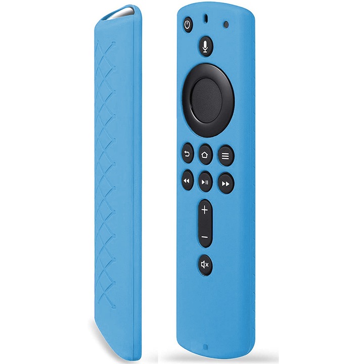Husa protectie telecomanda silicon, albastru, 15cm
