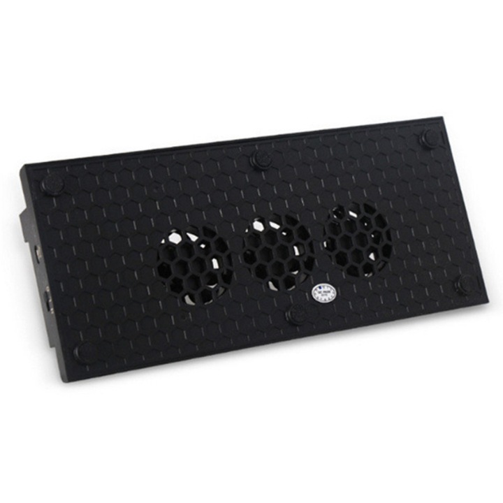 Suport racire vertical, 3 ventilatoare, 2 porturi USB, negru