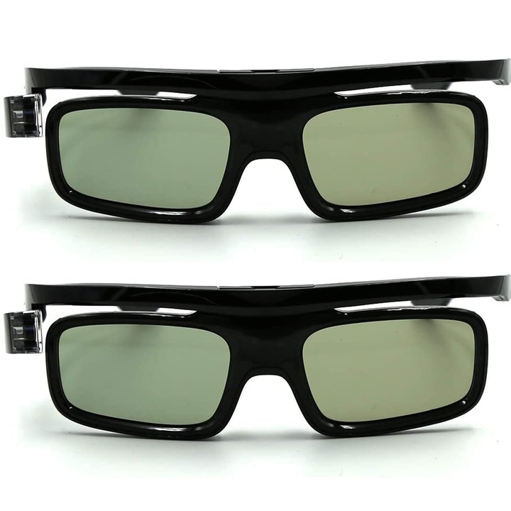 Aktív 3D szemüveg, újratölthető, fekete, 2 db, 144Hz, 60 óra üzemidő