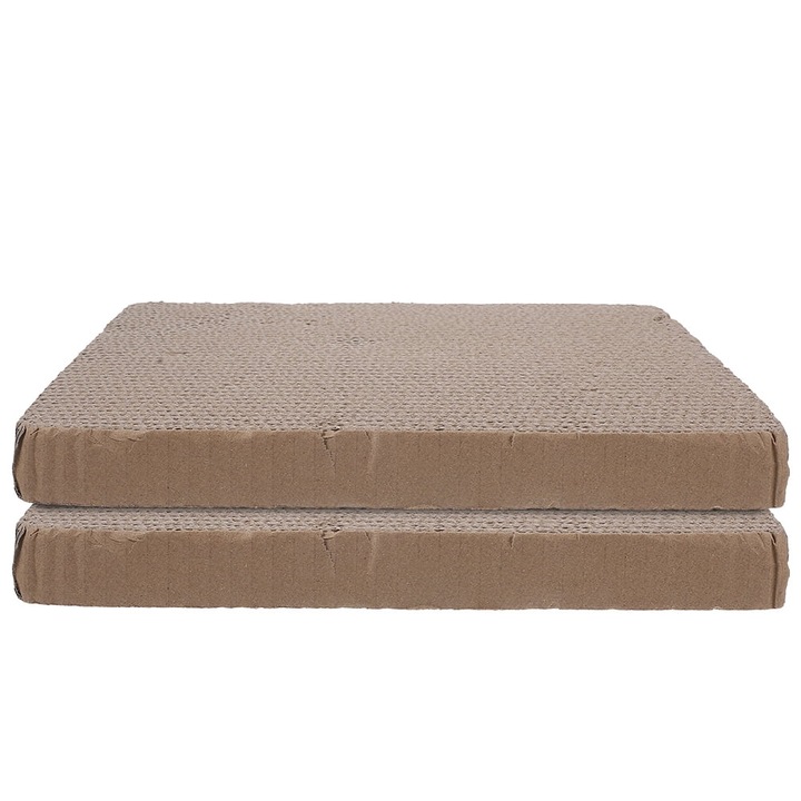 Placa zgarietura pentru pisici, hartie, 28.9x25.2x3 cm, set 2 bucati