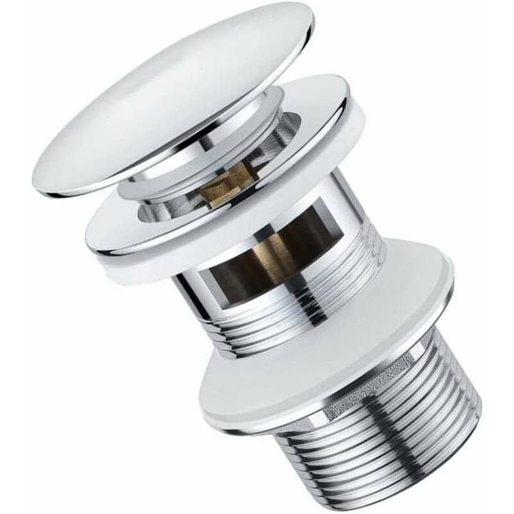 Sistem scurgere chiuveta universal cu preaplin cromat 1 1/4"