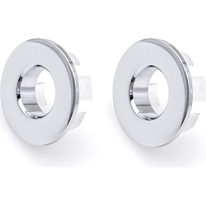Set 2 inele metalice argintii pentru scurgere chiuveta 30mm