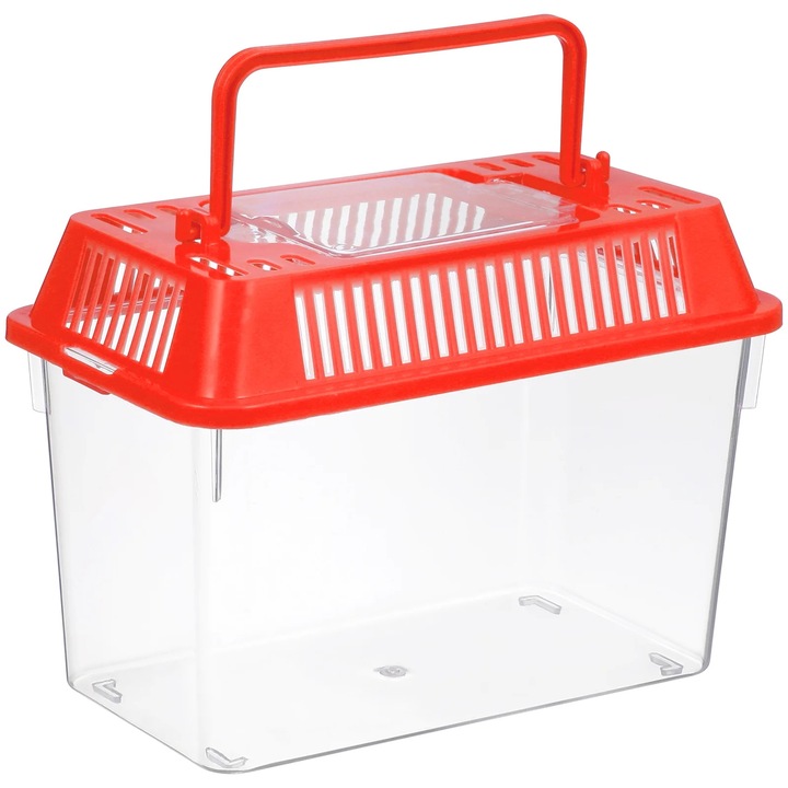 Acvariu mic portabil, plastic, transparent, 15x11x9.5cm