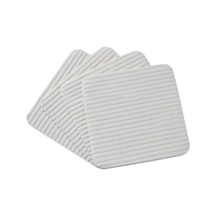 Set 8 benzi antiderapante pentru covoare, 10x10cm, invizibile, lavabile