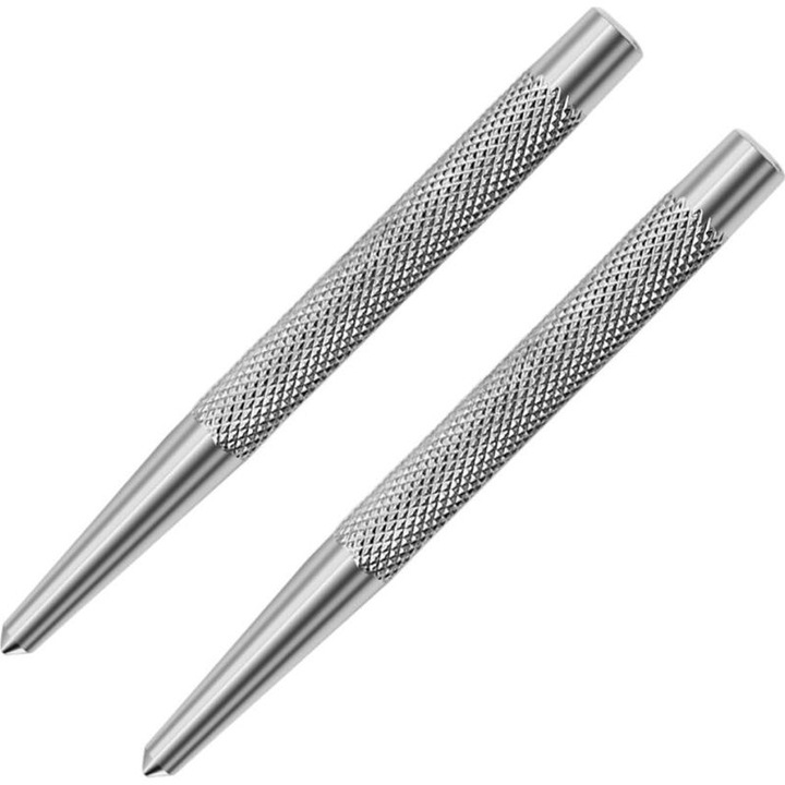 Set 2 piese poincon central otel inalt carbon 107x9x5mm anti-alunecare