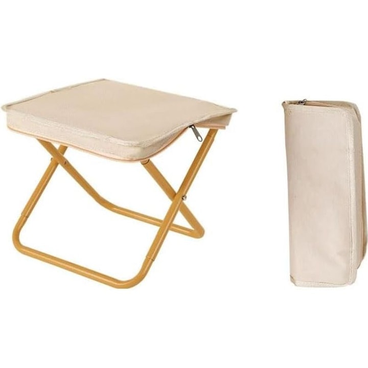 Scaun pliant camping, compact, rezistent, albastru, portabil