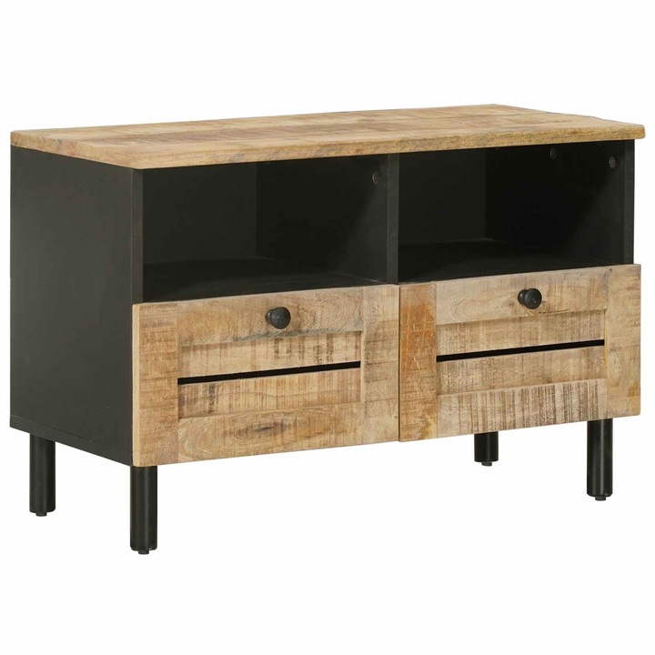 vidaXL Tároló szekrények Természetes 70 x 33 x 46 cm Tömör Mangófát 4018845