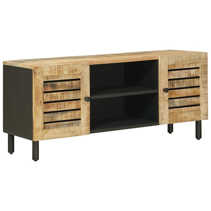 vidaXL Tároló szekrények Természetes 105 x 33 x 46 cm Tömör Mangófát 4018844