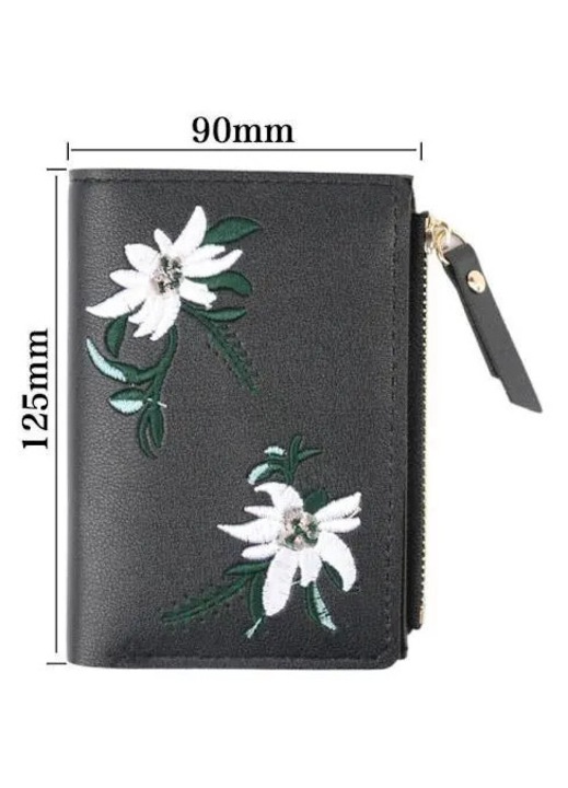 Portofel dama, piele PU, pliabil, multicolor, 12.5x9cm, 8 sloturi card