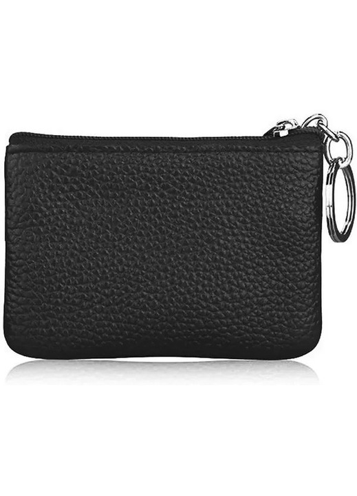 Portofel mini piele naturala negru 10x7cm set 1 piese