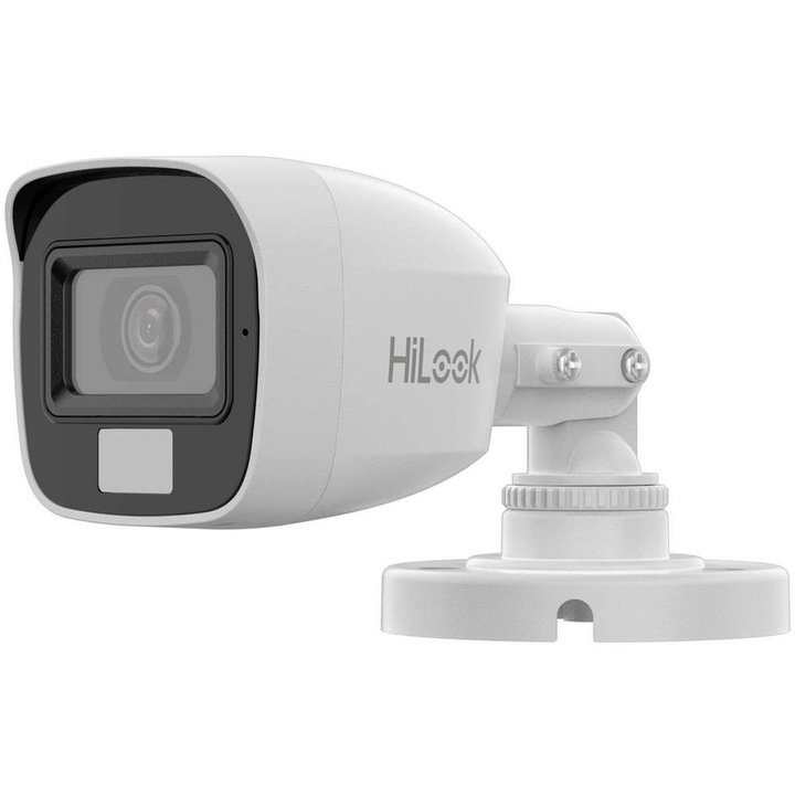 Kültéri megfigyelő kamera, 2MP Full HD, HDTVI, 2.8 mm-es lencse, Kettős megvilágítás 20 m, beépített mikrofon, IP66