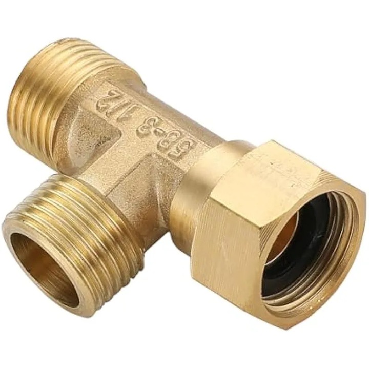 Adapter T sárgaréz 1/2 hüvelyk, ellenálló, univerzális, konyhai csaptelephez, vízszűrőhöz