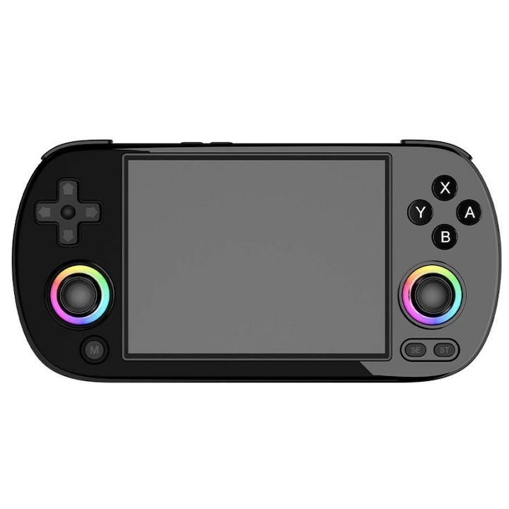 RG40XX H Consola jocuri retro portabila 4 inch, 64GB, ecran IPS, negru, 3200mAh