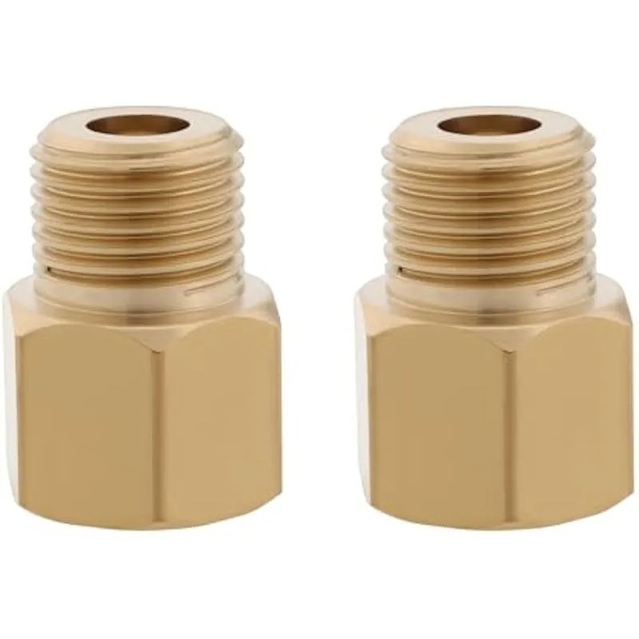2 db réz adapter reduktor készlet M10x1-ről 1/8 BSP-re, arany, standard méretek