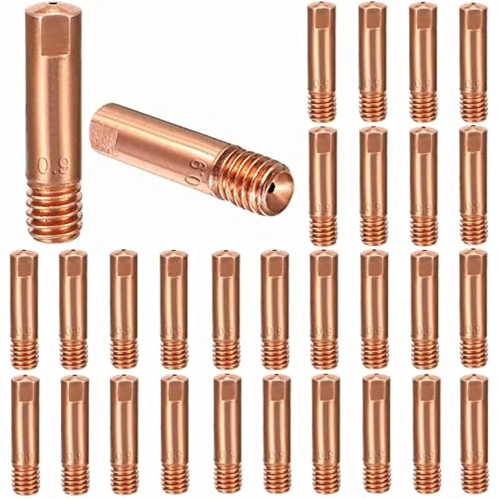 30 db réz hegesztő érintkezőhegy készlet 0.9mm 25x6mm