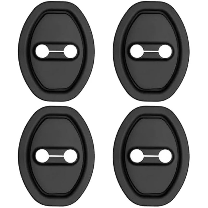 4 db autóajtó védő, szilikon, fekete, univerzális, 4x standard