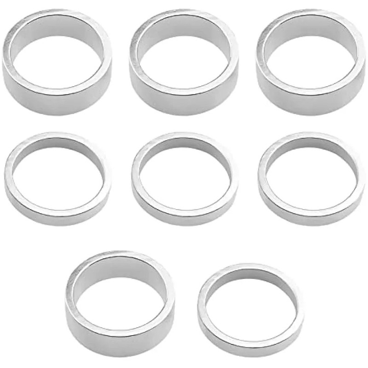 Kormánytávtartó készlet 8 db alumínium ezüst 25.4x30.5mm 5mm és 10mm