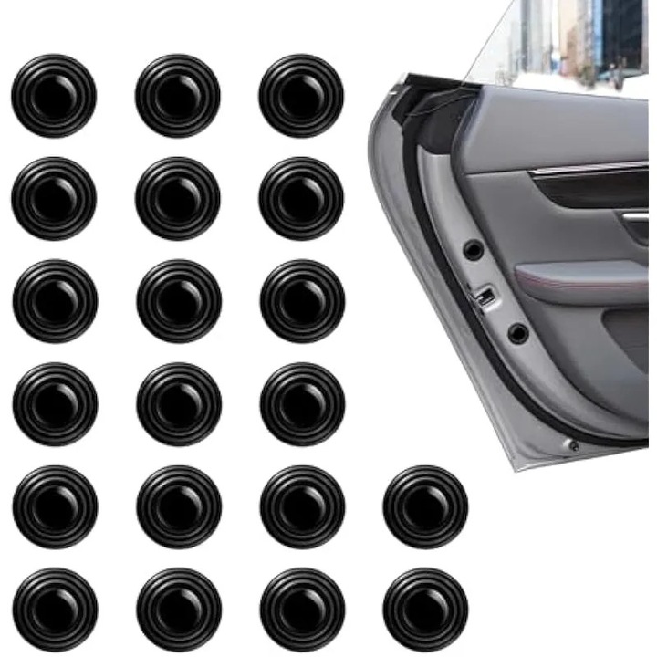 20 db autóajtó lengéscsillapító készlet, szilikon, 10mm vastagság, vízálló, univerzális