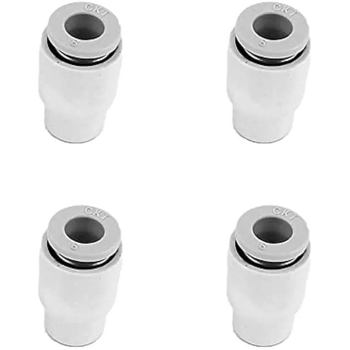 Set 4 capace filetate push fit 6mm plastic rezistent