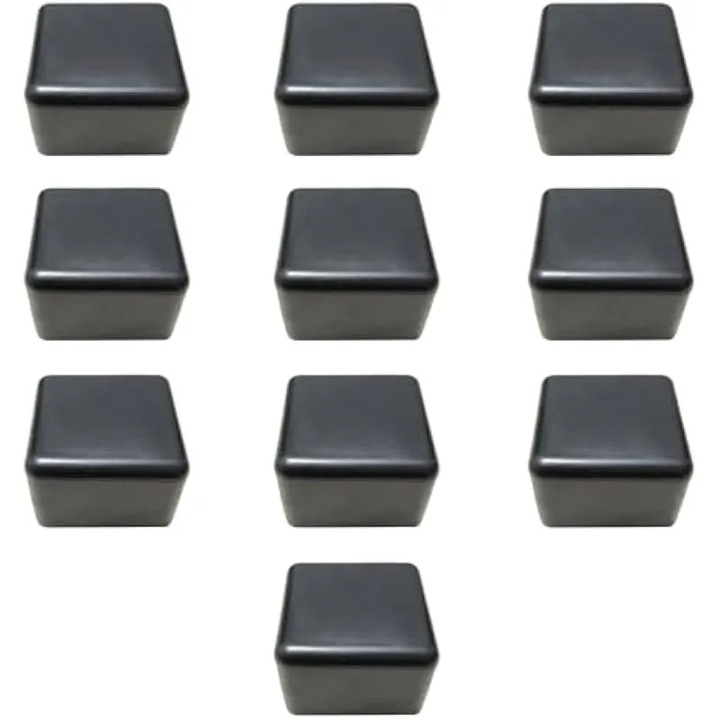 10 db PVC burkolat készlet 1.5x1.5cm csatornákhoz, fekete, védelem és felületkezelés