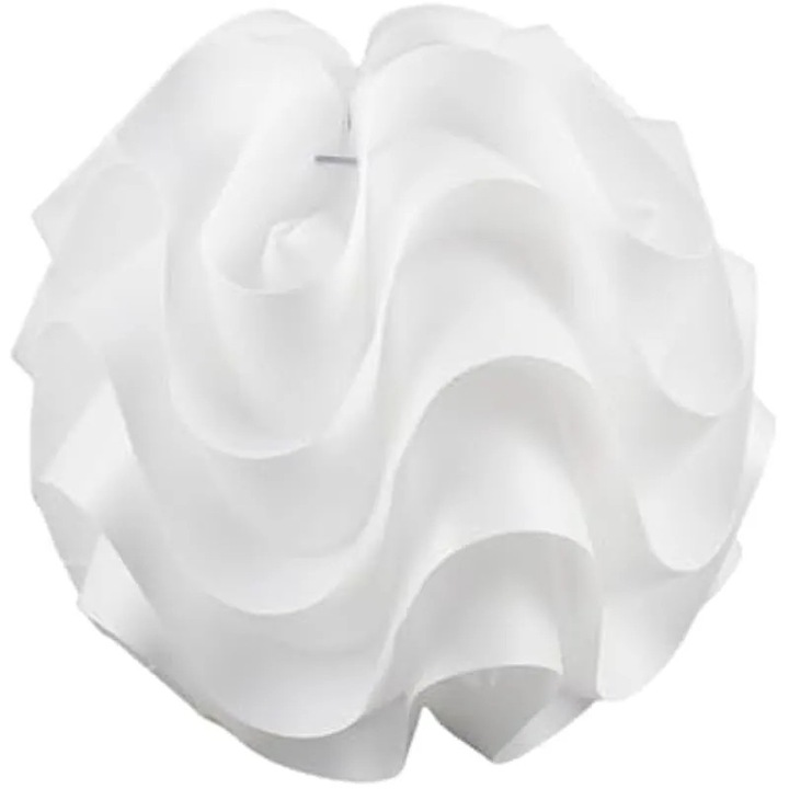 Abajur minimalist din PP, forma creativa, alb, 12cm