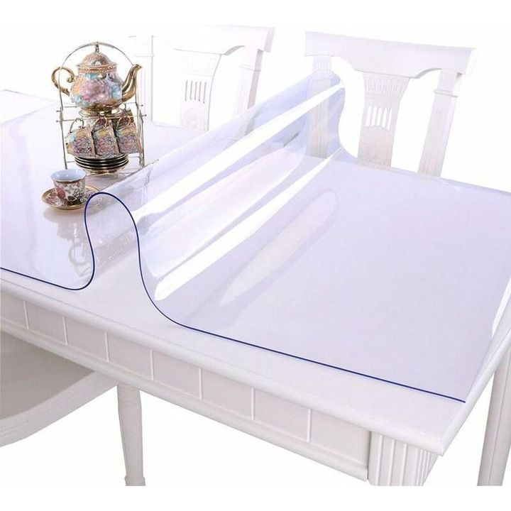 Átlátszó PVC asztalterítő 1mm 70x120cm víz- és olajálló